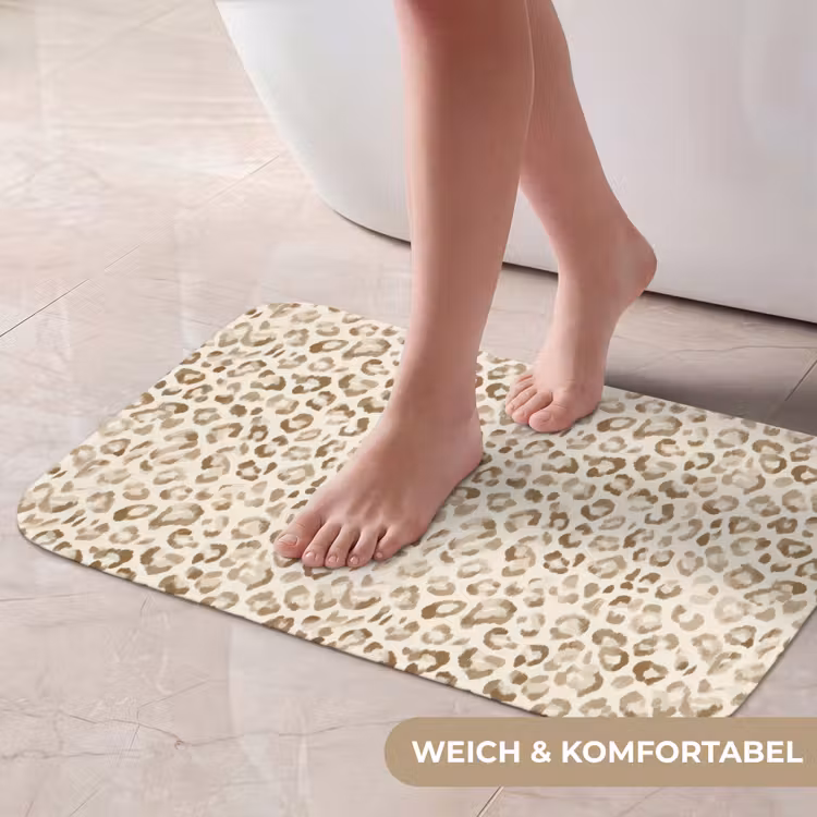 Badematte - Leopard - Klassisch - Beige — 5