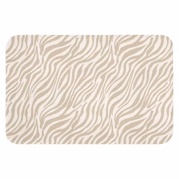Badematte - Zebra - Muster - Beige — 1