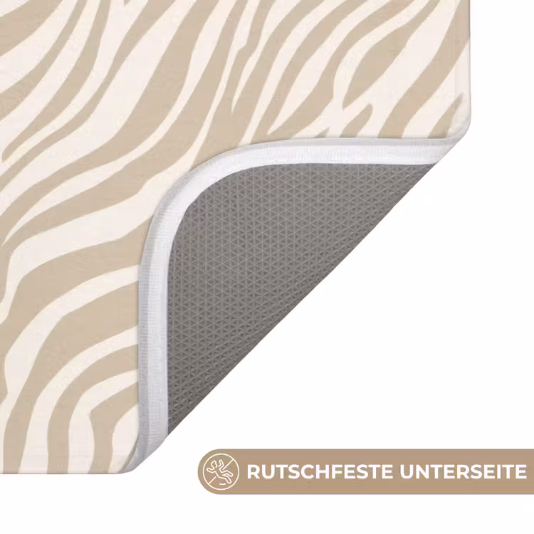 Badematte - Zebra - Muster - Beige — 3
