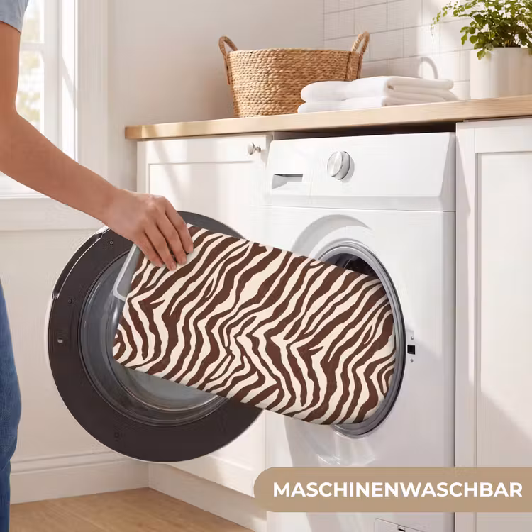 Badematte - Zebra - Muster - Schwarz - Weiß — 7