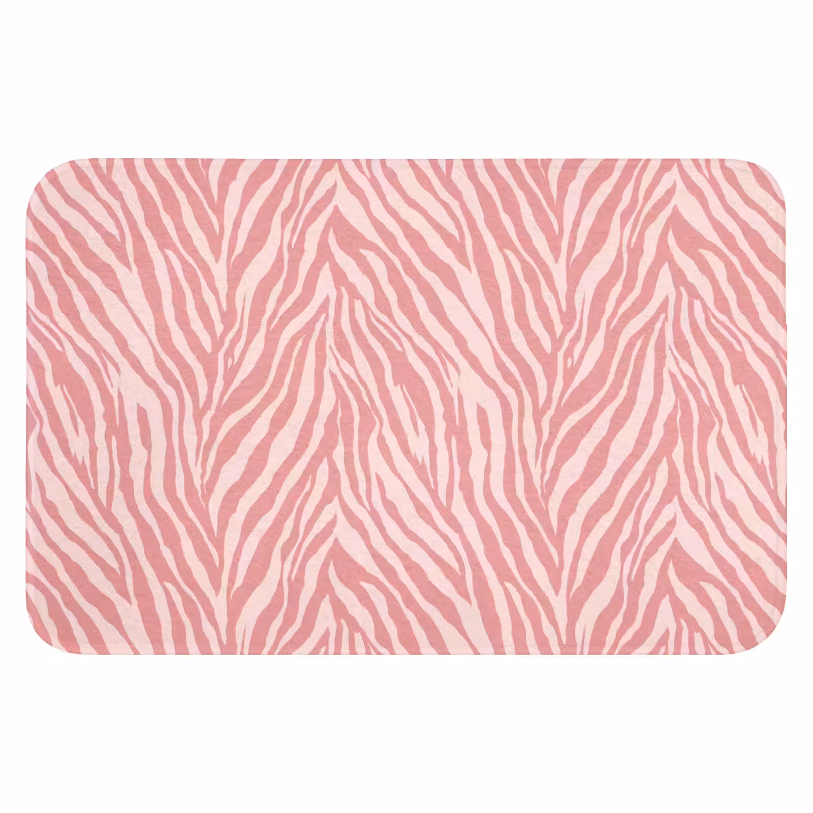 Badematte - Zebra - Druck - Rosa — 1
