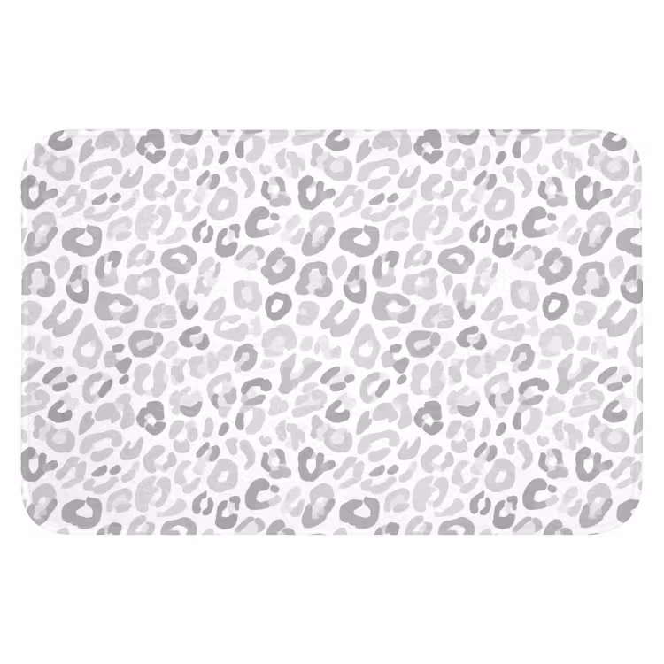 Badematte - Leopard - Motiv - Grau — 1