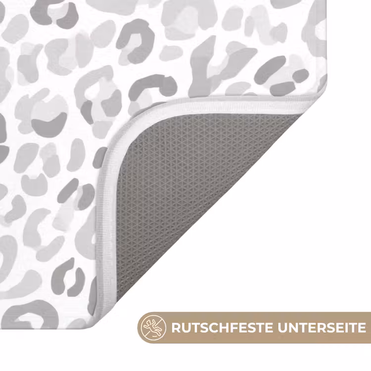 Badematte - Leopard - Motiv - Grau — 3