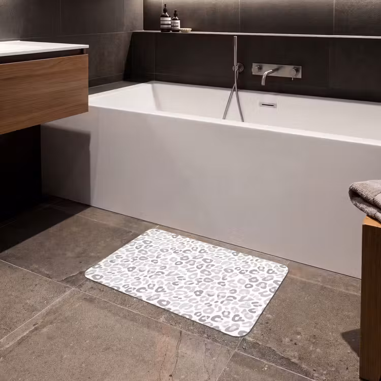 Badematte - Leopard - Motiv - Grau — 4