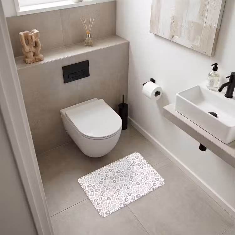 Badematte - Leopard - Motiv - Grau — 6