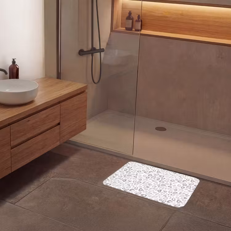Badematte - Leopard - Motiv - Grau — 8