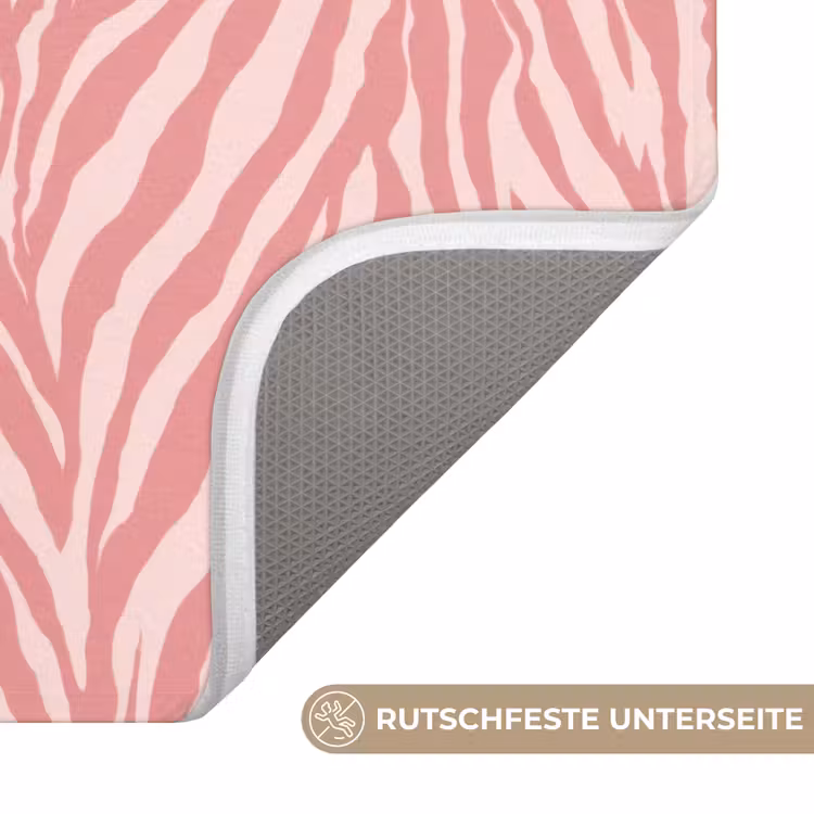 Badematte - Zebra - Druck - Rosa — 3