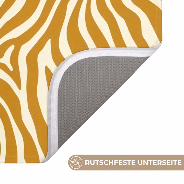 Badematte - Zebra - Klassisch - Ocker - Gelb — 3