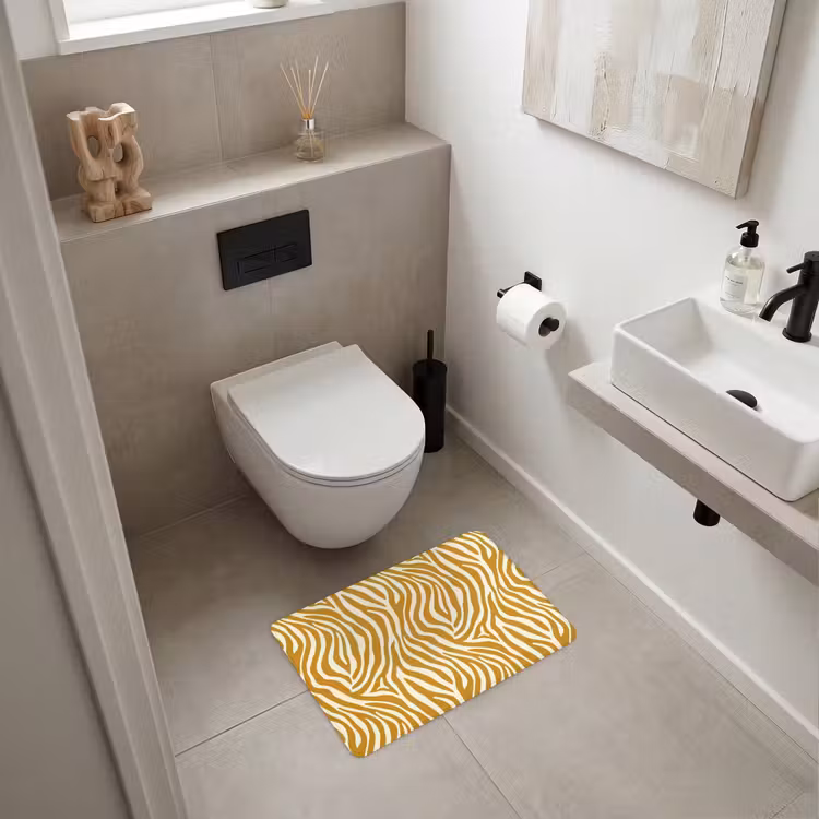 Badematte - Zebra - Klassisch - Ocker - Gelb — 6