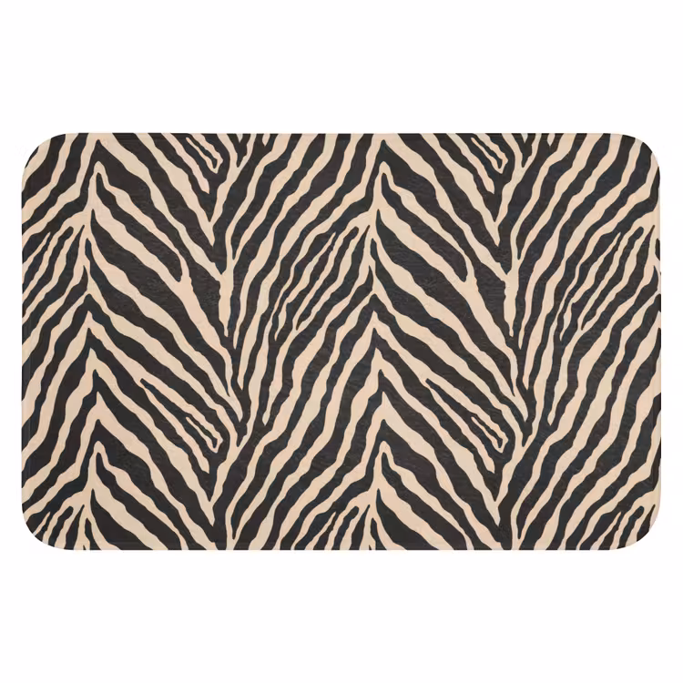 Badematte - Zebra - Klassisch - Schwarz — 1