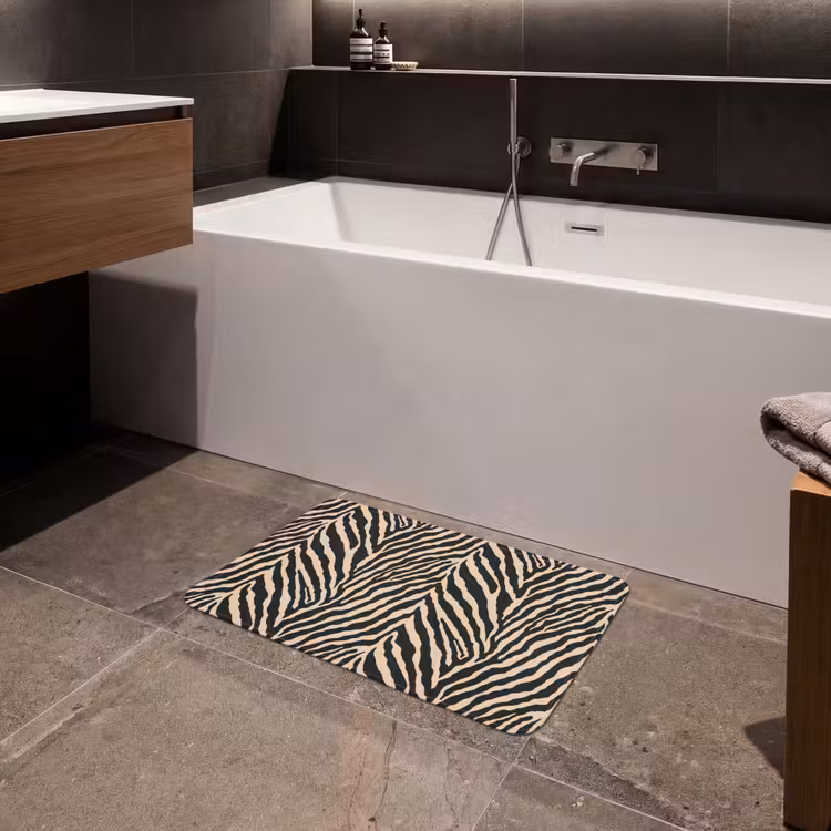 Badematte - Zebra - Klassisch - Schwarz — 4