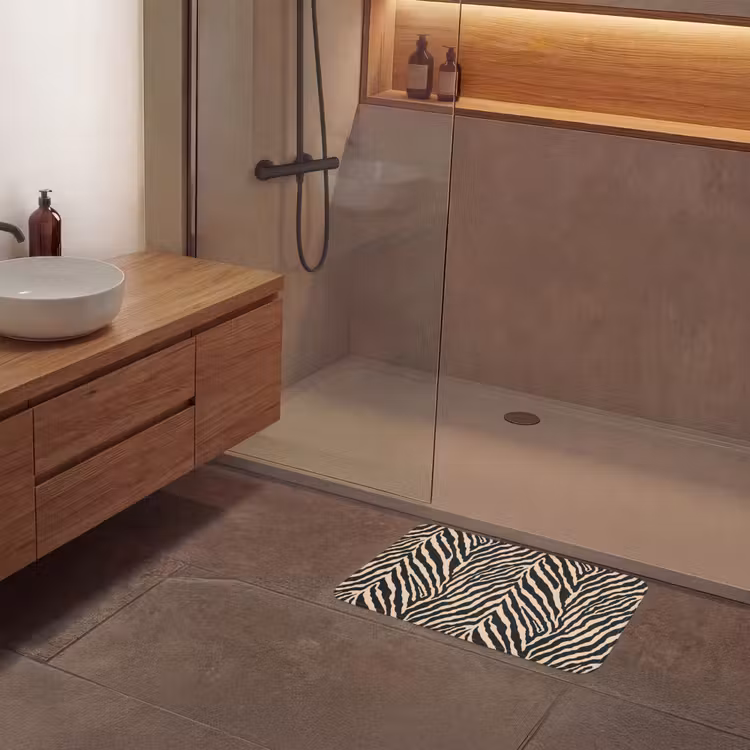 Badematte - Zebra - Klassisch - Schwarz — 8