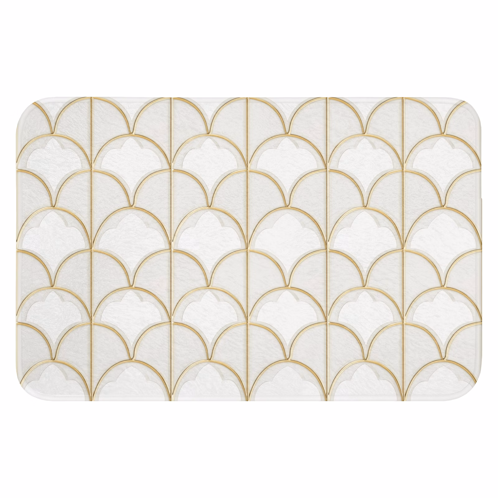 Badematte - Mosaik - Bögen - Gold — 1