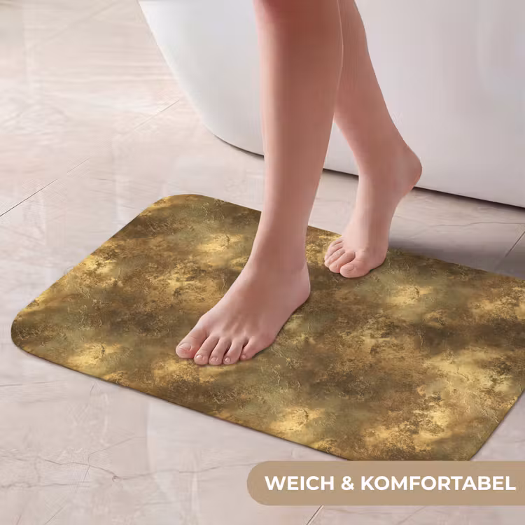 Badematte - Antik - Metallic-Look - Gold — 5