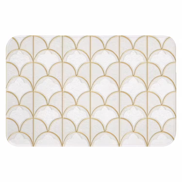 Badematte - Mosaik - Bögen - Gold — 1
