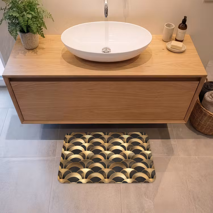 Badematte - Skalen - Textur - Gold — 2