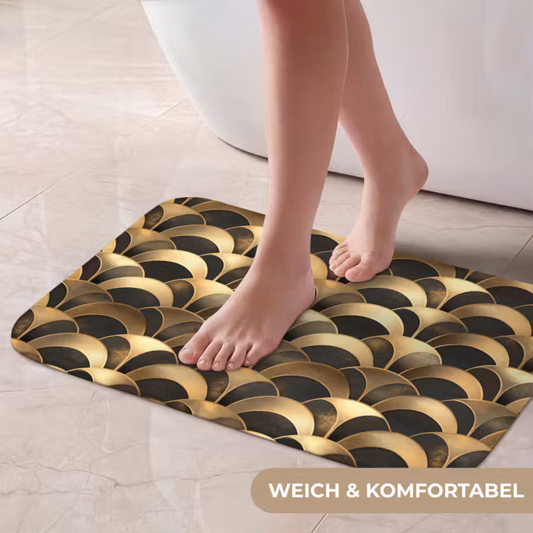 Badematte - Skalen - Textur - Gold — 5