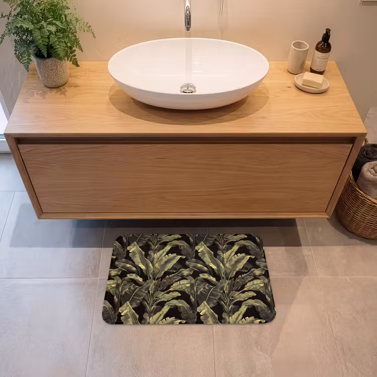 Badematte - Botanisch - Blätter - Grün — 2
