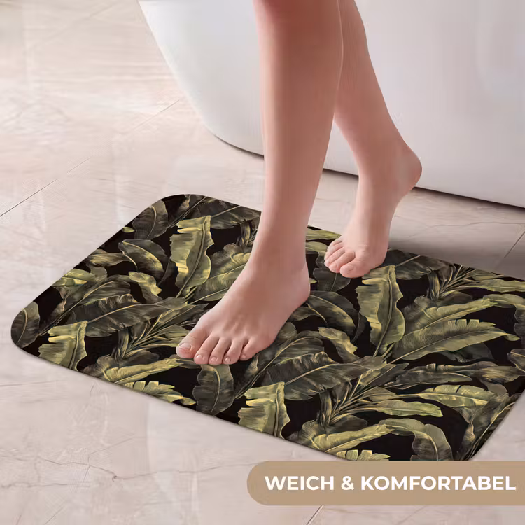 Badematte - Botanisch - Blätter - Grün — 5