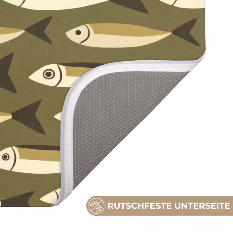 Badematte - Fisch - Muster - Grün — 3