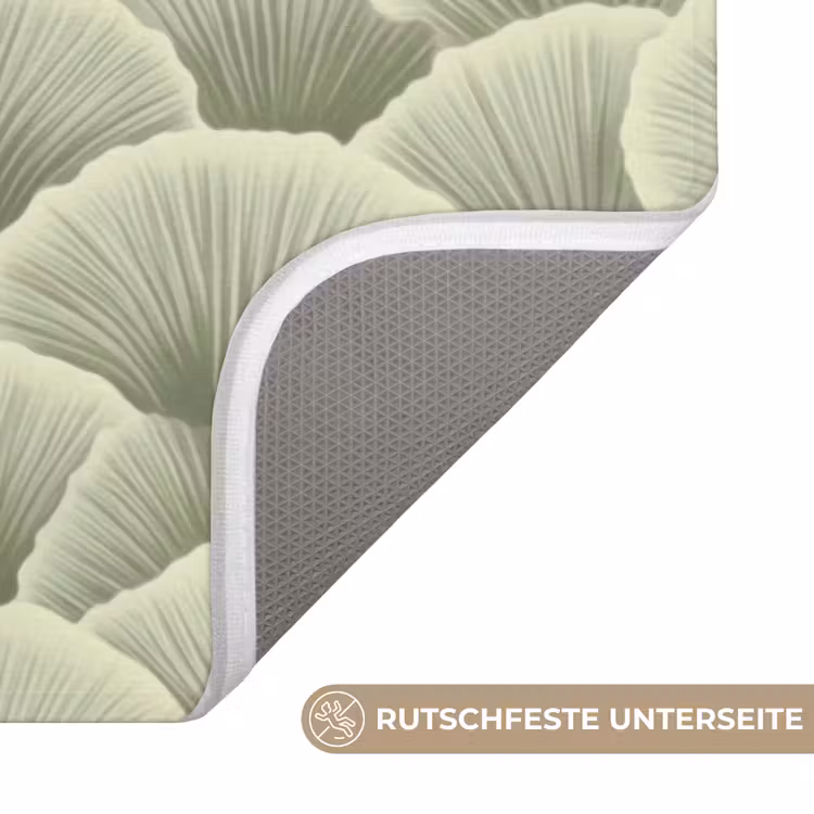 Badematte - Fächer - Blatt - Grün — 3