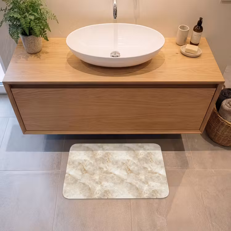 Badematte - Hellbeige - Onyx - Dezent — 2