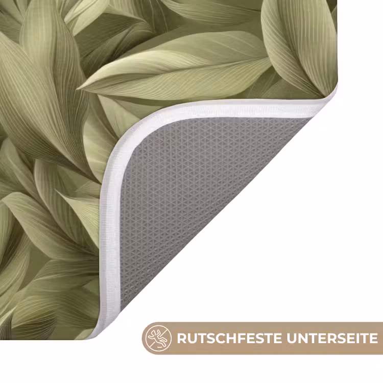 Badematte - Blätter - Modern - Grün — 3