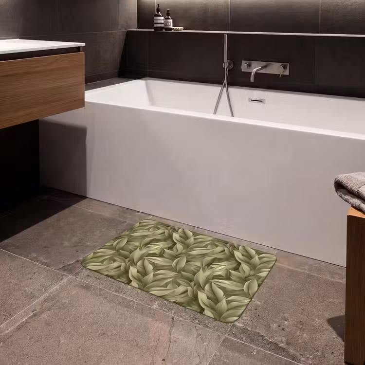 Badematte - Blätter - Modern - Grün — 4
