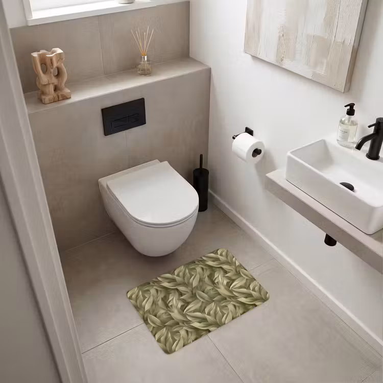 Badematte - Blätter - Modern - Grün — 6