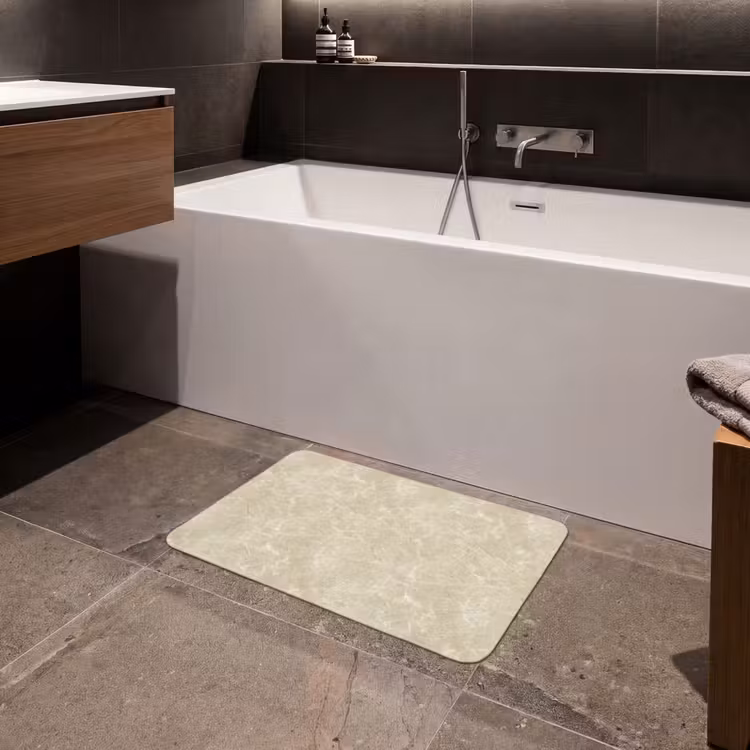 Badematte - Hellbeige - Marmor - Diffusionsäderung — 4