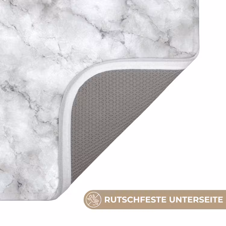 Badematte - Grau - Marmor - Klassisch - Adern — 3