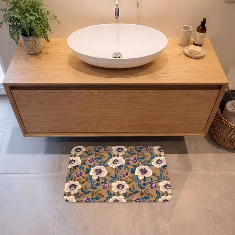 Badematte - Floral - Stilleben - Farbenfroh — 2