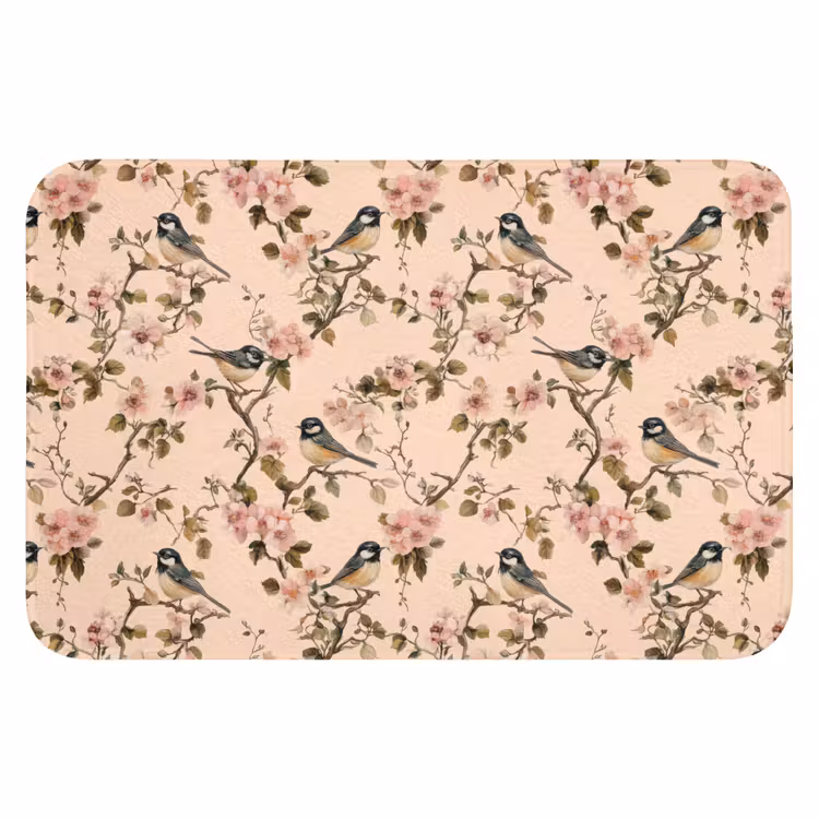 Badematte - Blossom - Kohlmeise - Rosa — 1