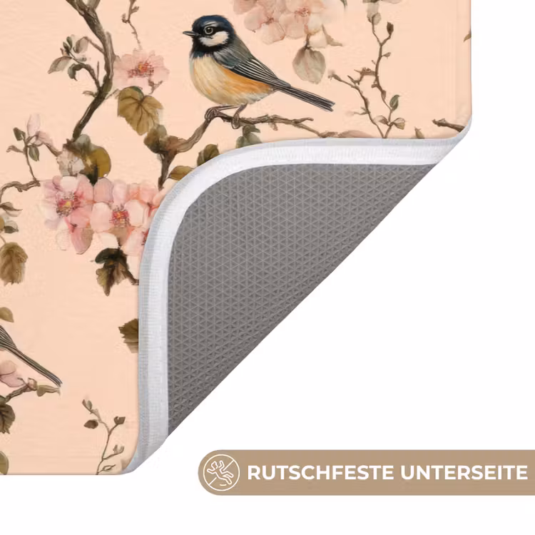 Badematte - Blossom - Kohlmeise - Rosa — 3