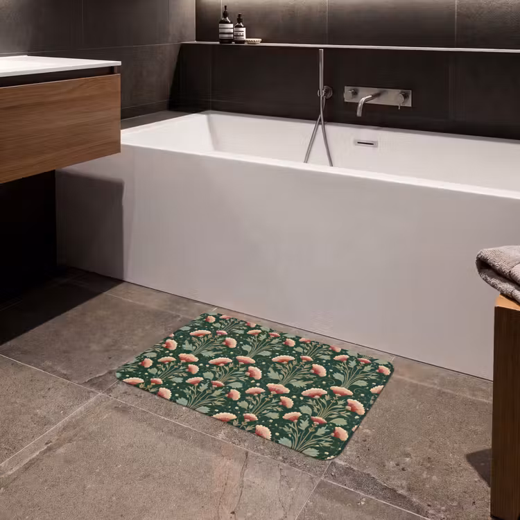 Badematte - Muster - Botanisch - Farbenfroh — 4