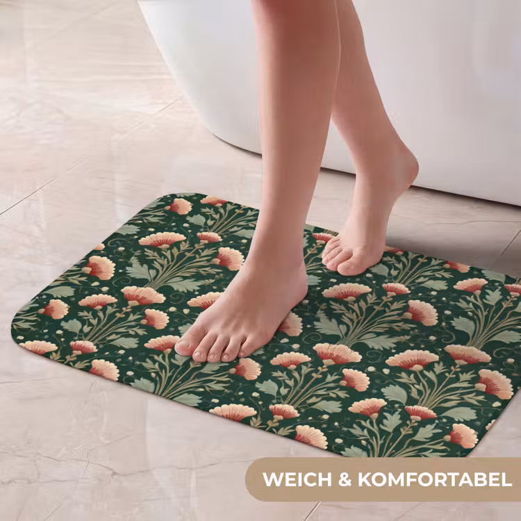 Badematte - Muster - Botanisch - Farbenfroh — 5