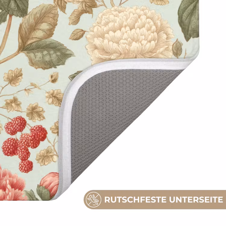 Badematte - Klassisch - Botanisch - Mehrfarbig — 3