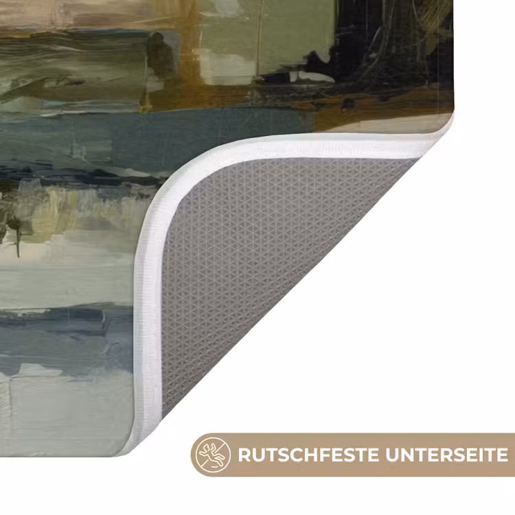 Badematte - Pinselstriche - Grün - Abstrakt - Japandi — 3