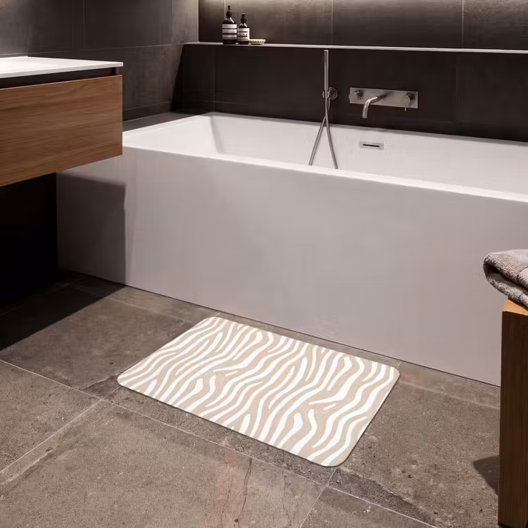 Badematte - Abstrakt - Zebra - Beige — 4