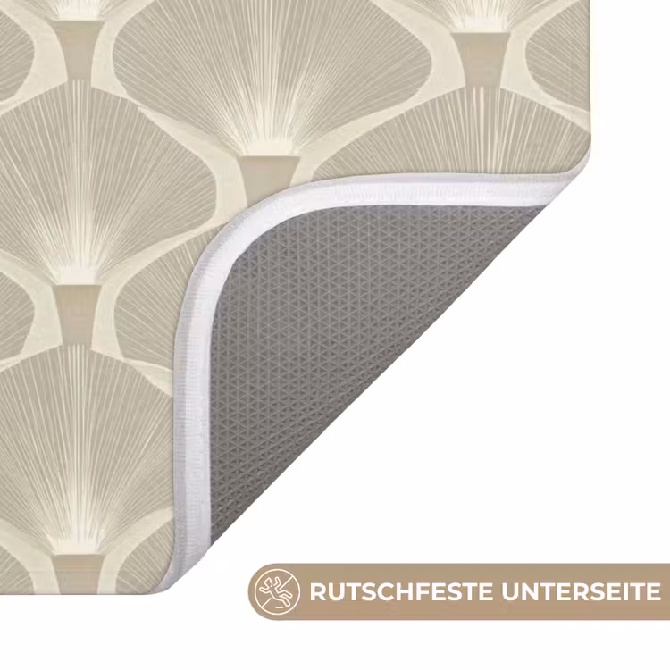 Badematte - Platte - Ginkgo - Sand — 3