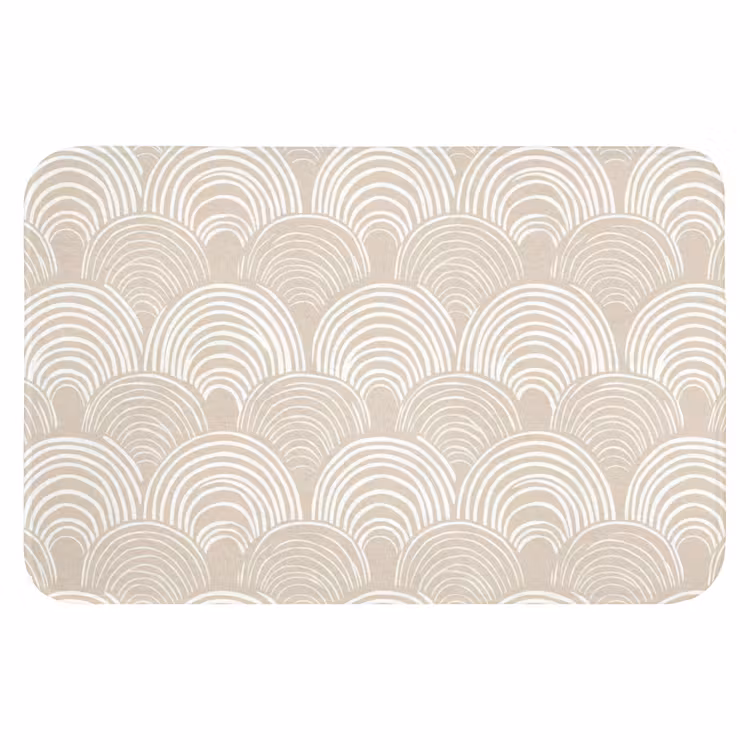 Badematte - Wellen - Textur - Beige — 1