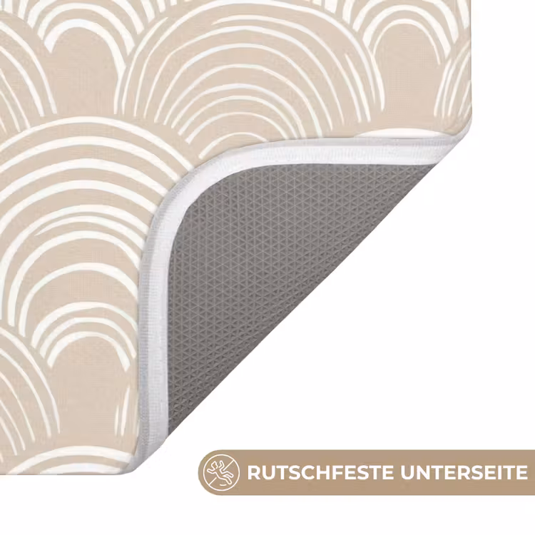 Badematte - Wellen - Textur - Beige — 3