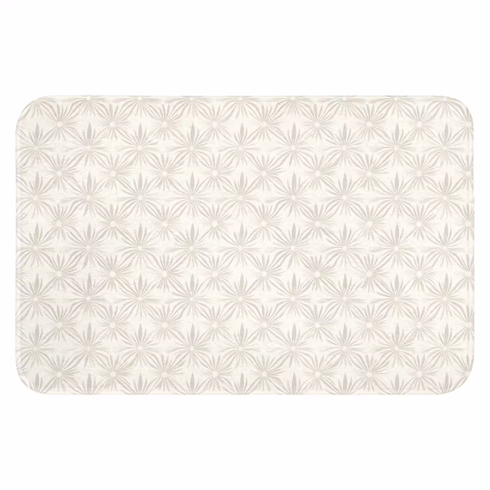 Badematte - Muster - Blumen - Beige — 1