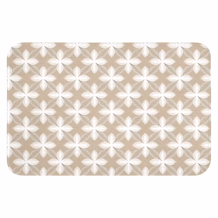Badematte - Muster - Symmetrisch - Beige — 1