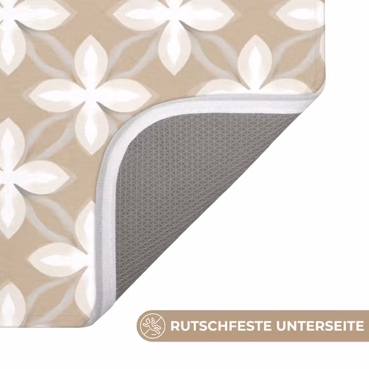 Badematte - Muster - Symmetrisch - Beige — 3