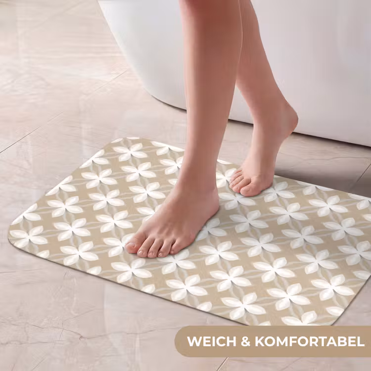 Badematte - Muster - Symmetrisch - Beige — 5