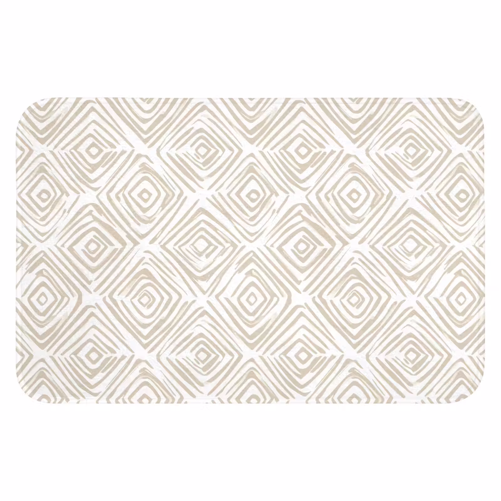 Badematte - Abstrakt - Kariert - Beige — 1