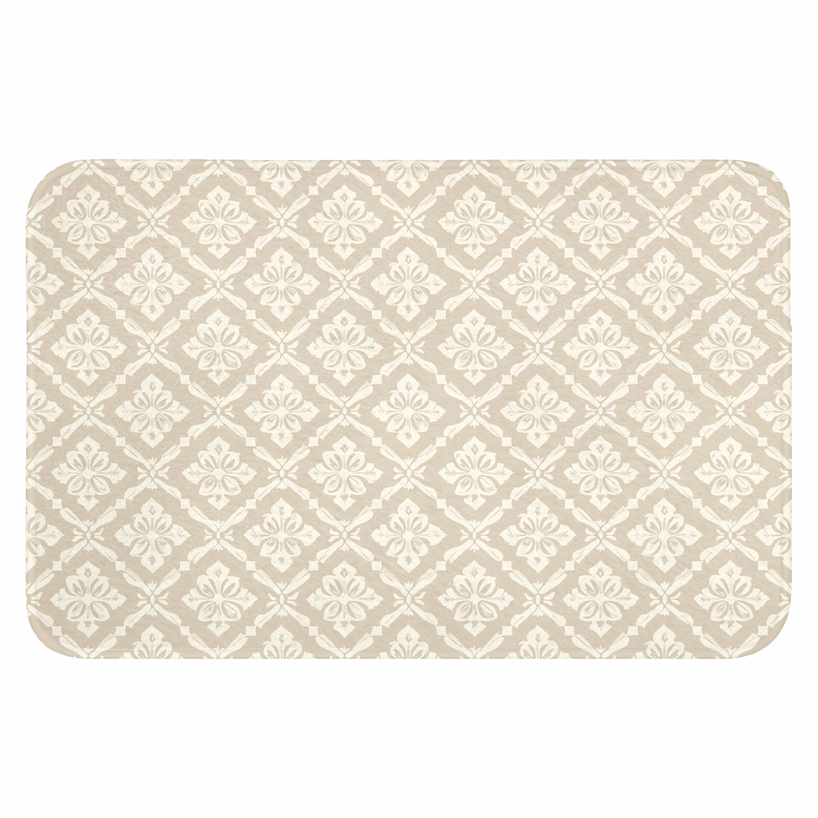 Badematte - Floral - Ornament - Beige — 1