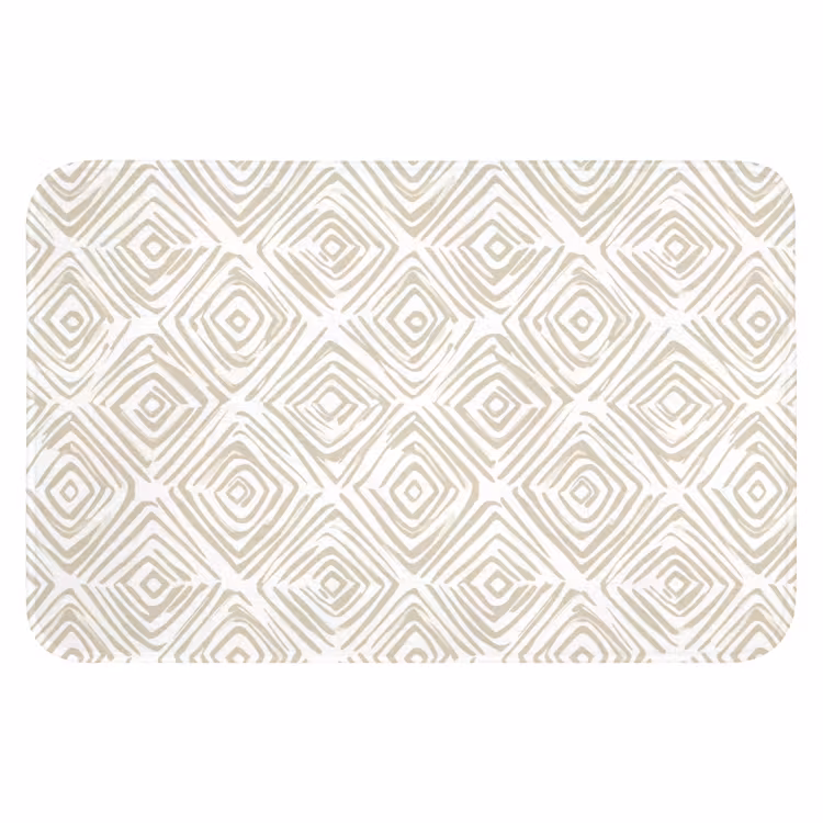 Badematte - Abstrakt - Kariert - Beige — 1