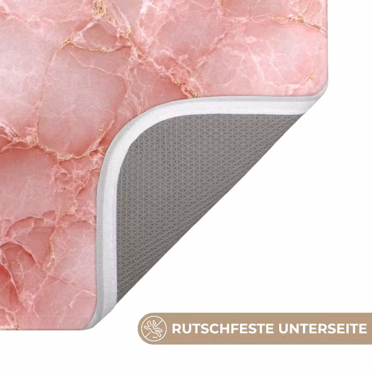 Badematte - Rosa - Quarz - Gold - Marmor — 3